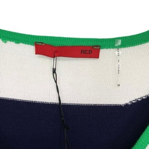 Navy Contrast Trim Zip Up Cardigan Jacket New Medium Office Business - Picture 5 of 10